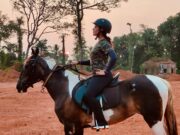Samyuktha Prepares for ‘Swayambhu’ with Horse Riding Lessons Samyukta latest