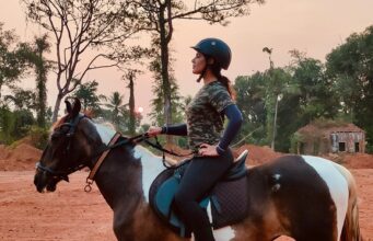 Samyuktha Prepares for ‘Swayambhu’ with Horse Riding Lessons Samyukta latest